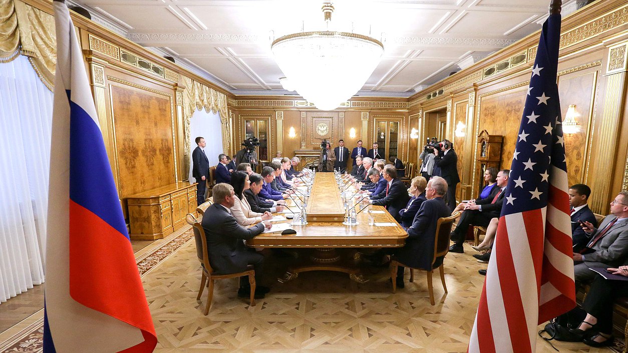 Meeting of Chairman of the State Duma Viacheslav Volodin with US Congress delegation headed by Chairman of the Senate Appropriations Committee Richard Shelby