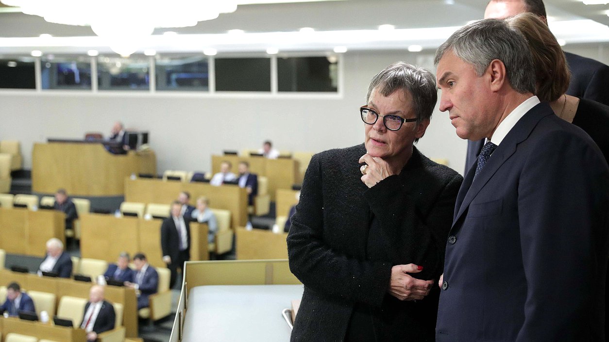 Chairman of the State Duma Viacheslav Volodin and PACE President Liliane Maury Pasquier