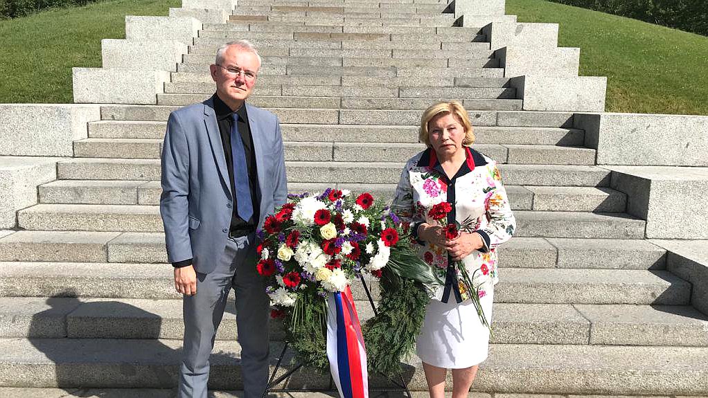 Член Комитета по труду, социальной политике и делам ветеранов Олег Шеин и Первый заместитель Председателя Комитета по культуре Елена Драпеко