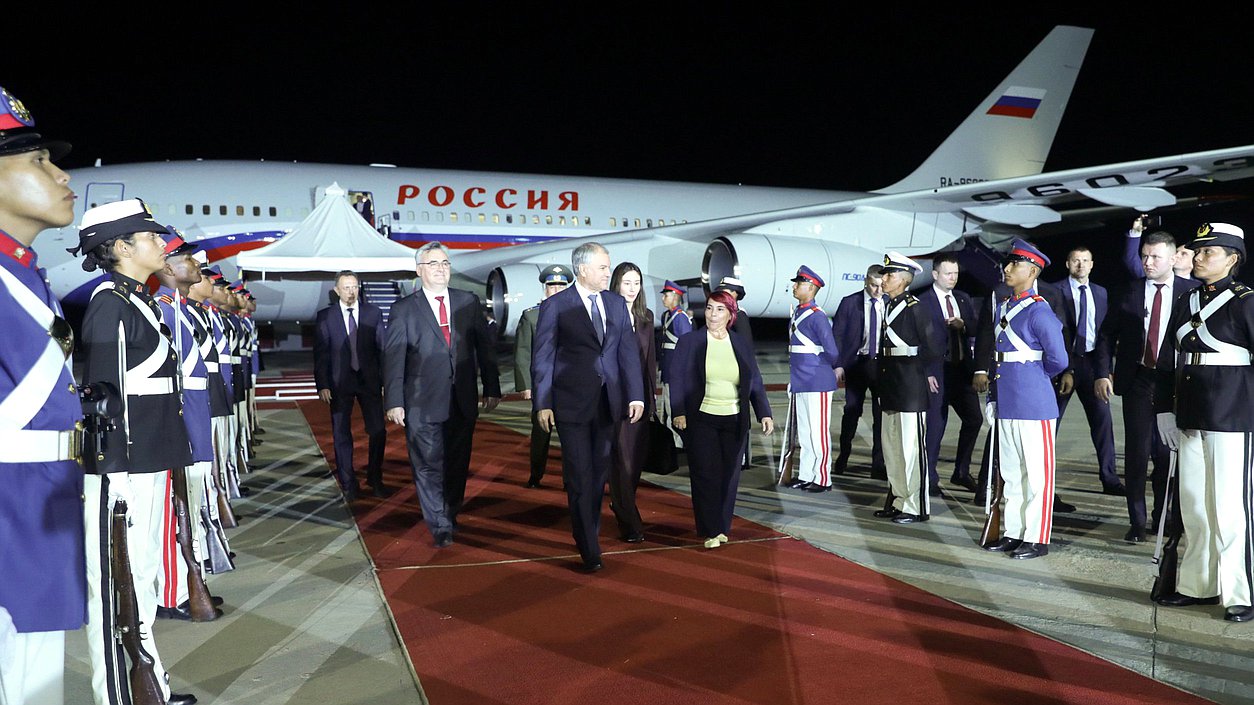 Chairman of the State Duma Vyacheslav Volodin arrived in the Bolivarian Republic of Venezuela to pay a working visit