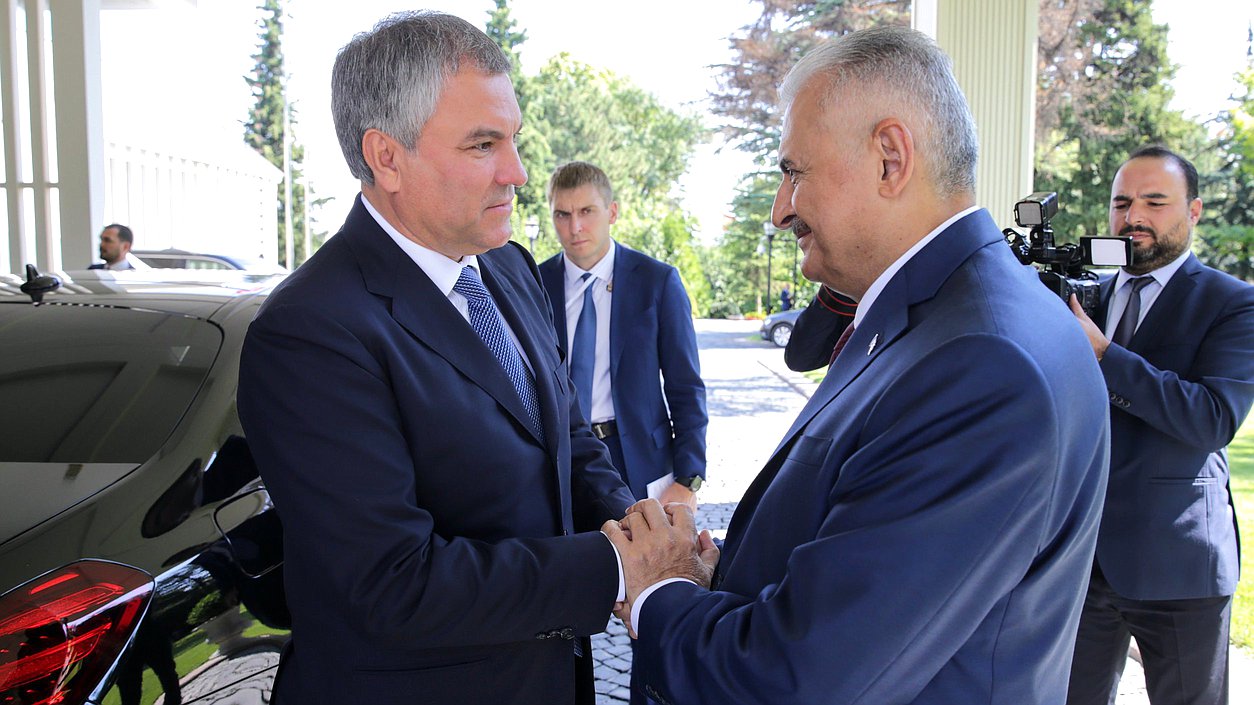 Chairman of the State Duma Viacheslav Volodin and Chairman the Grand National Assembly of Turkey Binali Yıldırım