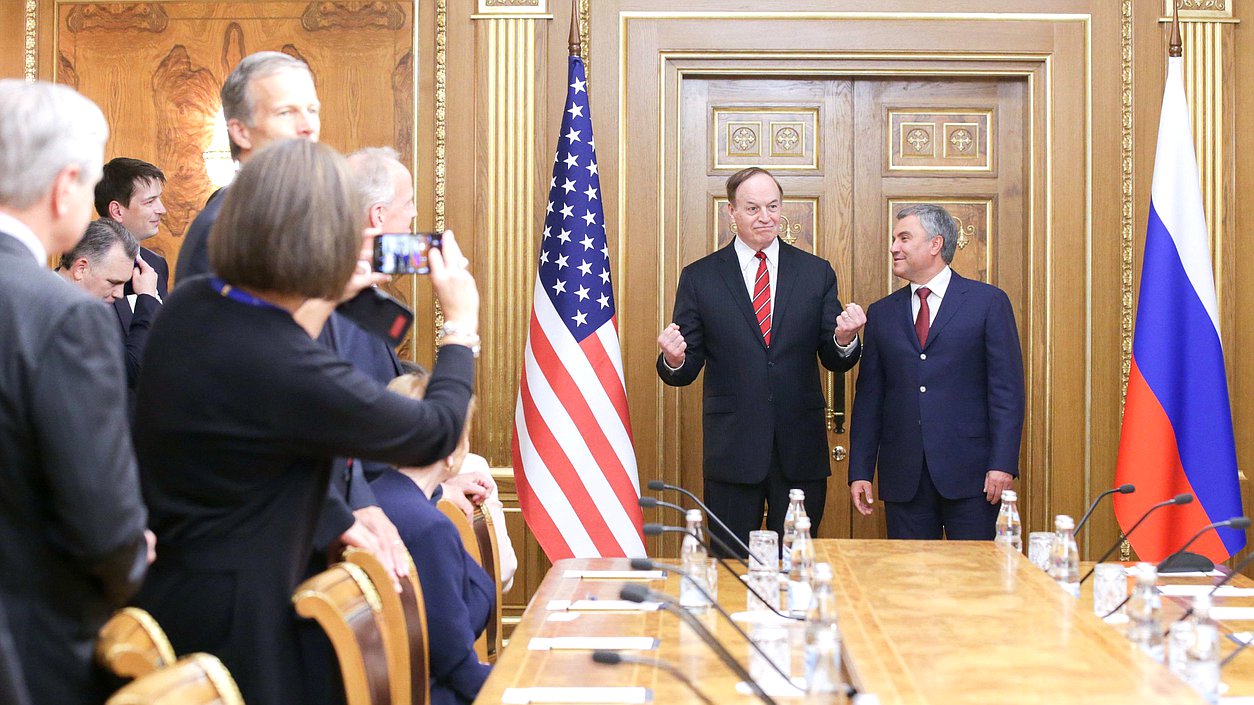 Chairman of the State Duma Viacheslav Volodin and Chairman of the US Congress Appropriations Committee Richard Shelby