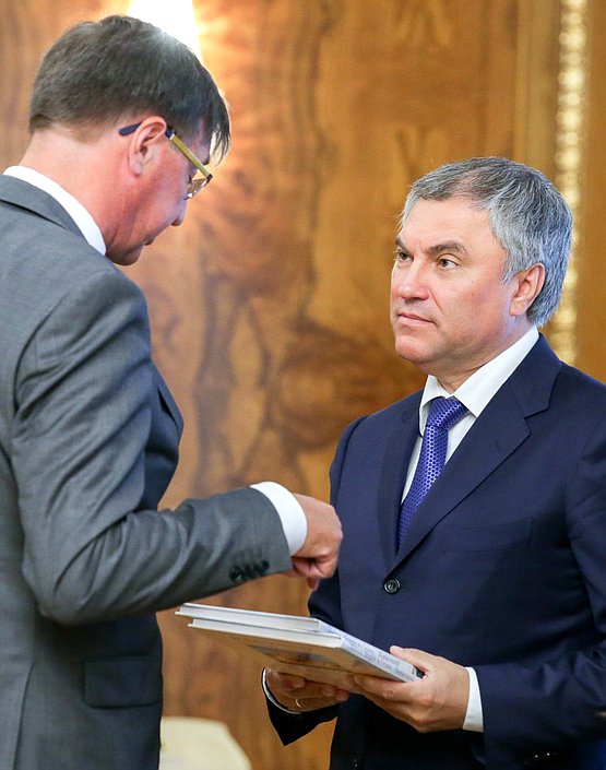 Chairman of the State Duma Viacheslav Volodin and President of the Baltic Sea Parliamentary Conference Jörgen Pettersson