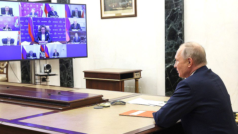 Совещание с постоянными членами Совета Безопасности. Фото: kremlin.ru