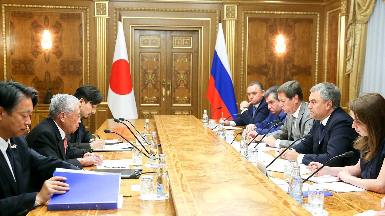 Meeting of Chairman of the State Duma Viacheslav Volodin with Chairman of the House of Councilors of the Japanese Parliament Chūichi Date