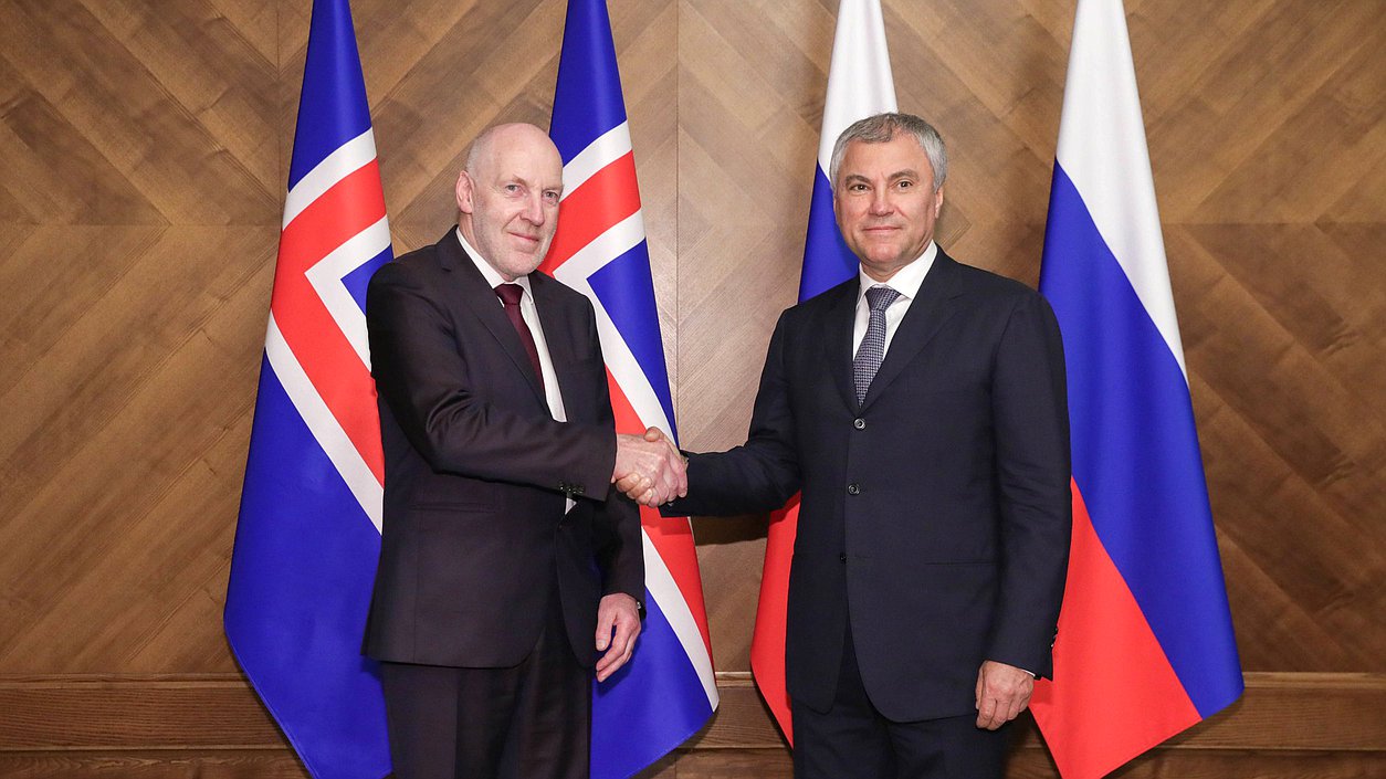 Chairman of the State Duma Viacheslav Volodin and Speaker of Althingi of the Republic of Iceland Steingrímur J. Sigfússon