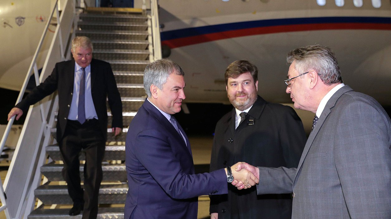 Chairman of the State Duma Viacheslav Volodin arrived in Strasbourg