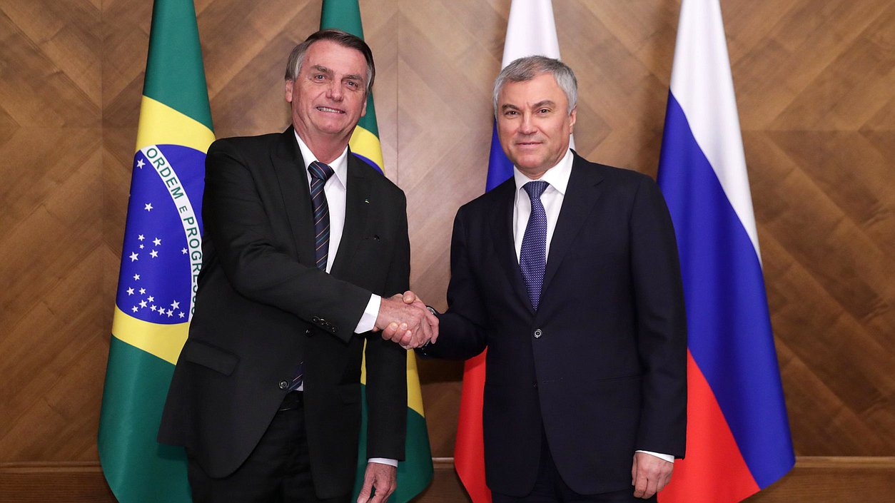 President of Brazil Jair Bolsonaro and Chairman of the State Duma Vyacheslav Volodin