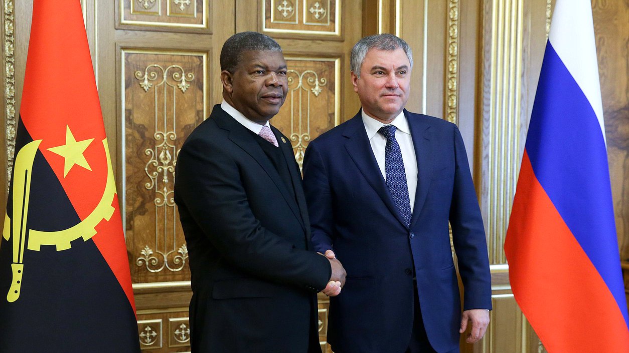 President of Angola João Lourenço and Chairman of the State Duma Viacheslav Volodin