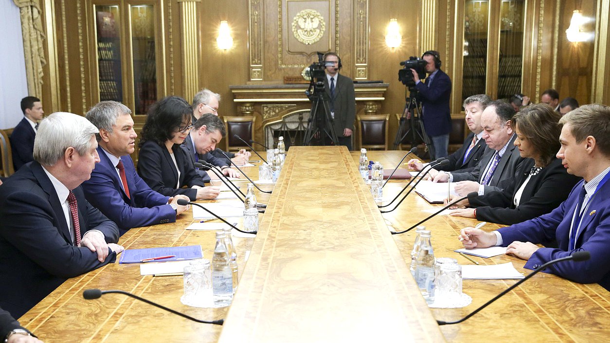 Meeting of Chairman of the State Duma Viacheslav Volodin with President of the National Assembly of Ecuador Elizabeth Cabezas Guerrero