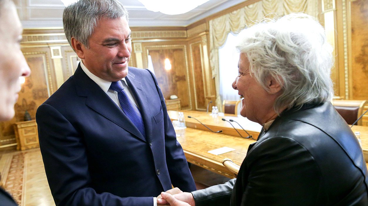 Chairman of the State Duma Viacheslav Volodin and Vice President, Chairwoman of the Senate of the Oriental Republic of Uruguay Lucía Topolansky