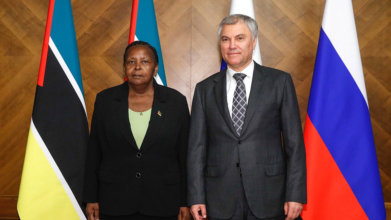 Chairman of the State Duma Vyacheslav Volodin and President of the Assembly of the Republic of Mozambique Esperança Bias