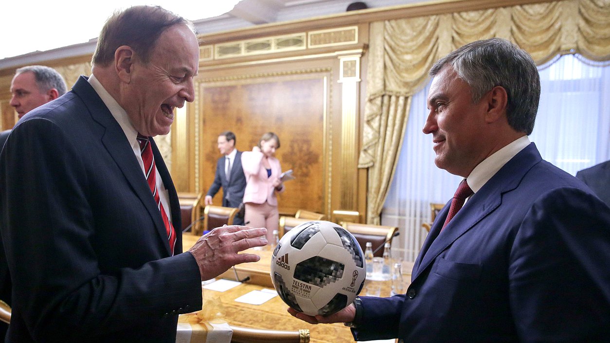 Chairman of the State Duma Viacheslav Volodin and Chairman of the US Congress Appropriations Committee Richard Shelby