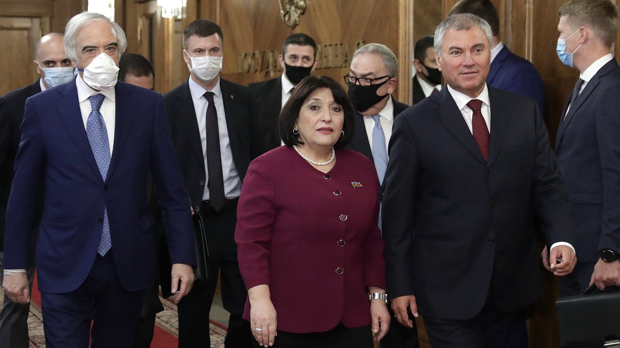 Meeting of Chairman of the State Duma Viacheslav Volodin and Chairwoman of the Milli Majlis of the Republic of Azerbaijan Sahiba Gafarova