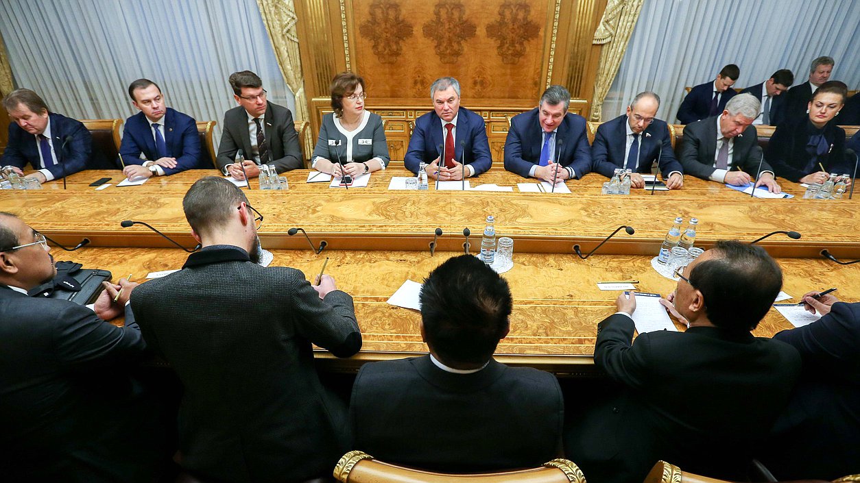 Meeting of Chairman of the State Duma Viacheslav Volodin and Chairman of the Regional Representative Council of the People's Consultative Assembly of Indonesia Oesman Sapta Odang