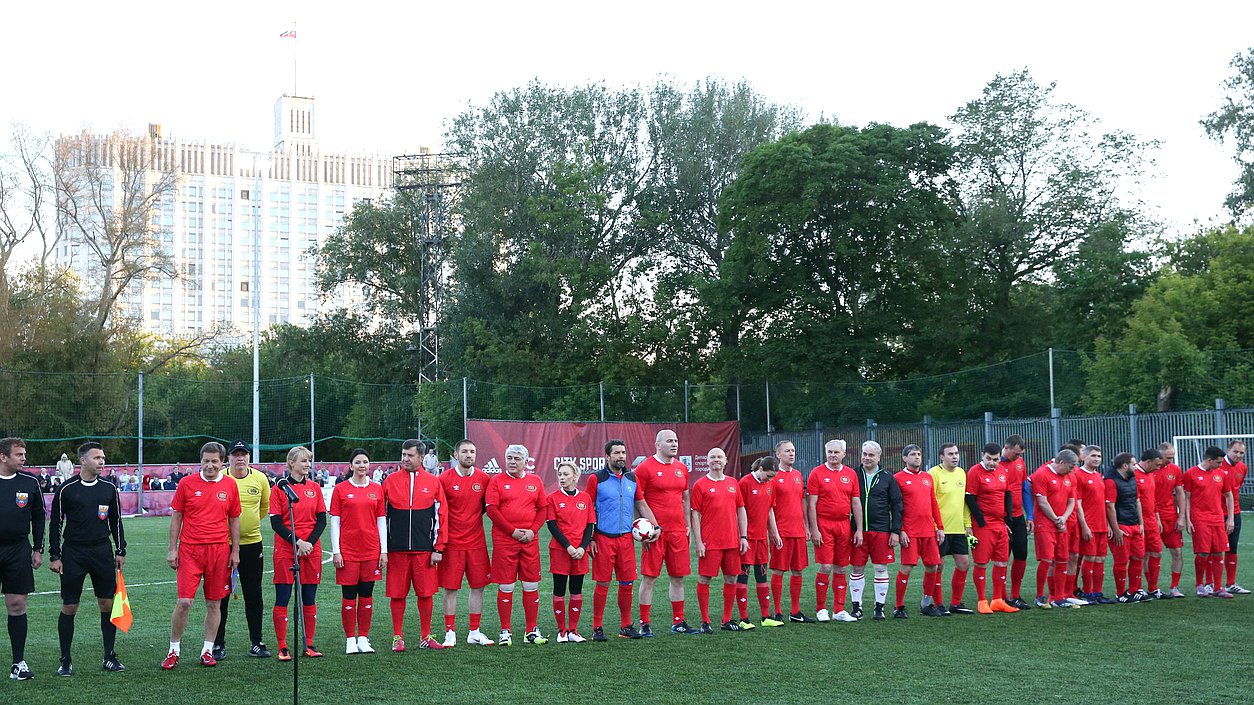 Friendly football match between State Duma and Bundestag