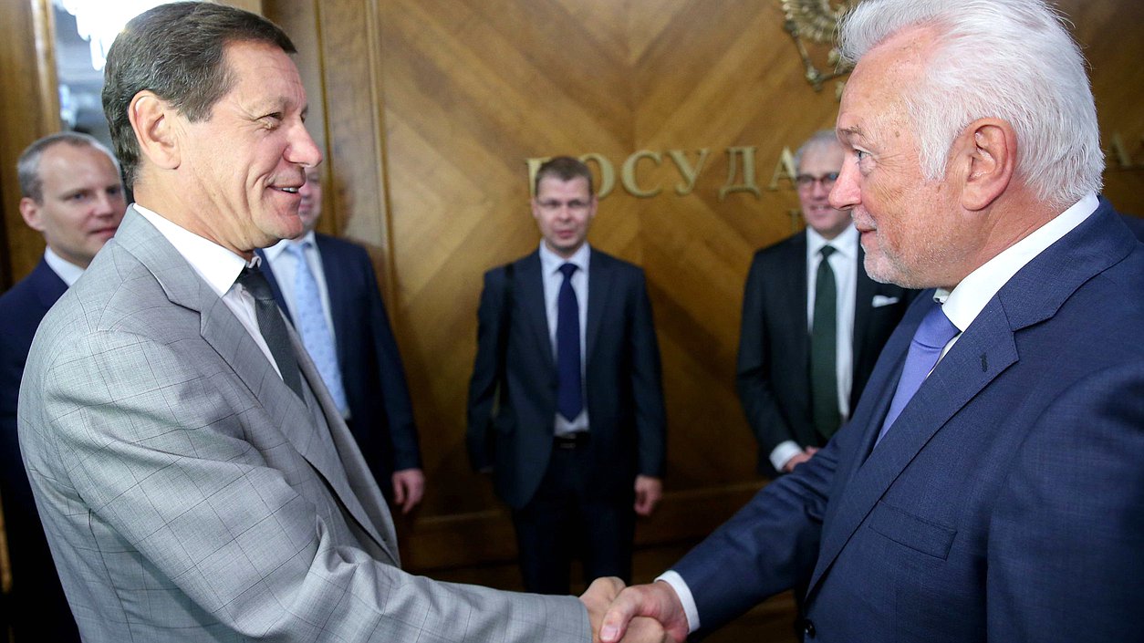 First Deputy Chairman of the State Duma Aleksandr Zhukov and Vice President of the Bundestag Wolfgang Kubicki