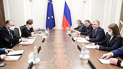 Meeting of Chairman of the State Duma Viacheslav Volodin and PACE President Rik Daems