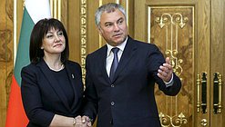 Председатель Государственной Думы Вячеслав Володин и Председатель Народного собрания Республики Болгария Цвета Караянчева