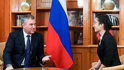 Interview of Chairman of the State Duma Viacheslav Volodin with Vietnamese TV company VTV