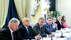 Встреча Председателя Государственной Думы Вячеслава Володина со студентами Санкт-Петербургского Гуманитарного Университета профсоюзов