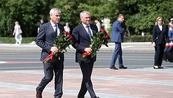Председатель Палаты представителей Национального собрания Республики Беларусь Владимир Андрейченко и Председатель Государственной Думы Вячеслав Володин
