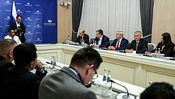 Meeting of Chairman of the State Duma Vyacheslav Volodin and President of the Central American Parliament (PARLACEN) Amado Cerrud Acevedo