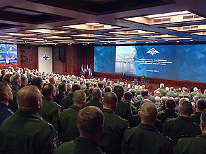 Расширенное заседание коллегии Минобороны. Фото: пресс-служба Президента РФ