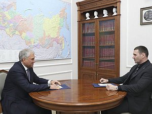 Председатель Государственной Думы Вячеслав Володин и губернатор Хабаровского края Дмитрий Демешин