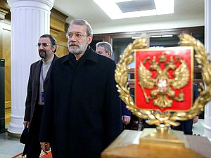 Председатель Собрания исламского совета Исламской Республики Иран Али Лариджани. Автор фото: Марат Абулхатин/Фотослужба Государственной Думы