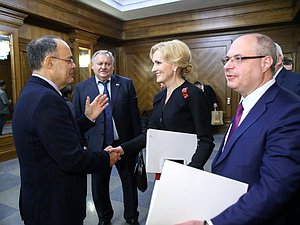 Заместитель Председателя Государственной Думы Ирина Яровая и Генеральный секретарь Межпарламентской Ассамблеи Православия Андреас Михаилидис