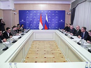 Meeting of First Deputy Chairman of the State Duma Alexander Zhukov and Deputy Chairman of the Commission on Law, Human Rights and Security of the House of Representatives of the Republic of Indonesia Adies Kadir