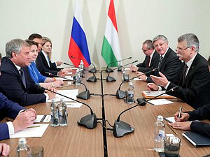 Meeting of Chairman of the State Duma Viacheslav Volodin and Speaker of the National Assembly of Hungary László Kövér