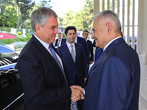 Chairman of the State Duma Viacheslav Volodin and Chairman the Grand National Assembly of Turkey Binali Yıldırım