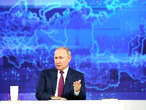 «Прямая линия с Владимиром Путиным». Фото: kremlin.ru