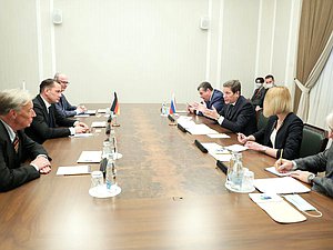 Meeting of First Deputy Chairman of the State Duma Aleksandr Zhukov with delegation of the parliamentary group of the Alternative for Germany Party