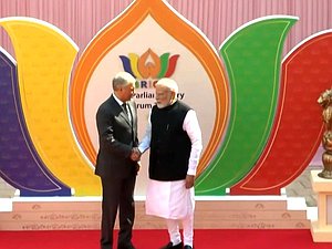 Chairman of the State Duma Vyacheslav Volodin and Prime Minister of the Republic of India Narendra Modi