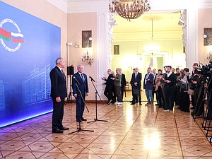 Председатель Государственной Думы Вячеслав Володин и Председатель Палаты представителей Национального собрания Республики Беларусь Игорь Сергеенко