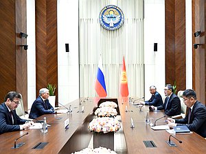 Встреча Председателя Государственной Думы Вячеслава Володина с Президентом Киргизской Республики Садыром Жапаровым