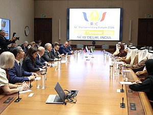 Chairman of the State Duma Vyacheslav Volodin and Speaker of the Federal National Council of the United Arab Emirates Saqr Ghobash