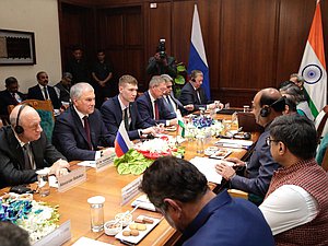 Meeting of Chairman of the State Duma Vyacheslav Volodin and Speaker of the Lok Sabha of the Parliament of the Republic of India Om Birla