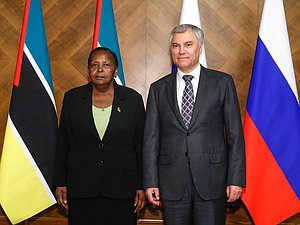 Chairman of the State Duma Vyacheslav Volodin and President of the Assembly of the Republic of Mozambique Esperança Bias