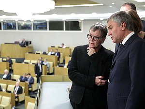 Chairman of the State Duma Viacheslav Volodin and PACE President Liliane Maury Pasquier