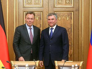 Chairman of the State Duma Viacheslav Volodin and Vice President of the Bundestag Thomas Oppermann