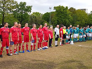 Football match between the teams of the State Duma and the Bundestag