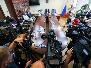 Press conference of Chairman of the Committee on Issues of Public Associations and Religious Organizations Sergei Gavrilov