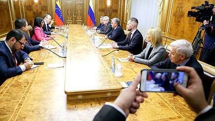 Meeting of Chairman of the State Duma Viacheslav Volodin and Executive Vice President of the Bolivarian Republic of Venezuela Delcy Rodríguez