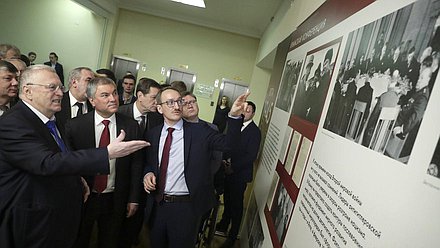 Leader of the LDPR faction Vladimir Zhirinovskii, Chairman of the State Duma Viacheslav Volodin and editor-in-chief of the ”Historian“ journal Vladimir Rudakov