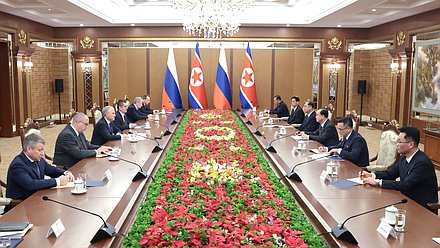 Встреча Председателя Государственной Думы Вячеслава Володина с Председателем Президиума Верховного народного собрания КНДР Чо Ён Воном