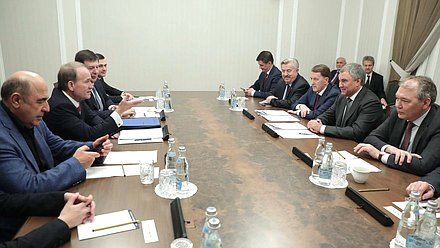 Meeting of Chairman of the State Duma Viacheslav Volodin and Chairman of the Inter-Factional Parliamentary Association of the Verkhovna Rada of Ukraine ”Inter-Parliamentary Dialogue for Peace: Ukraine-Russia-Germany-France” Viktor Medvedchuk